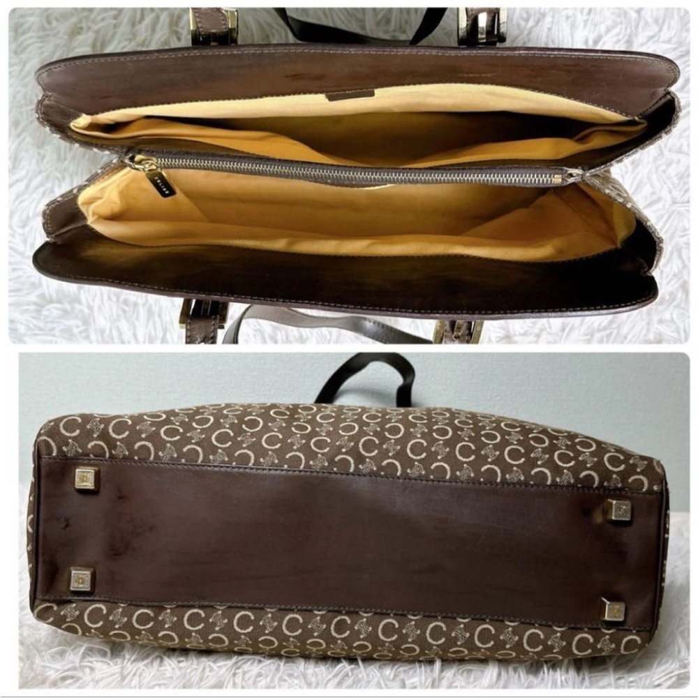 Celine Brown Monogram Tote Bag - Picture 4 of 11